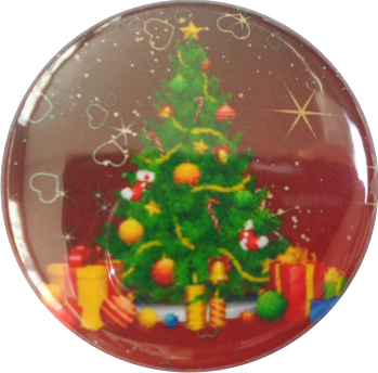 Christbaum Button grün rot Christbaum Button grün rot